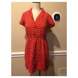 Forever 21 cock rooster print dress medium NWT